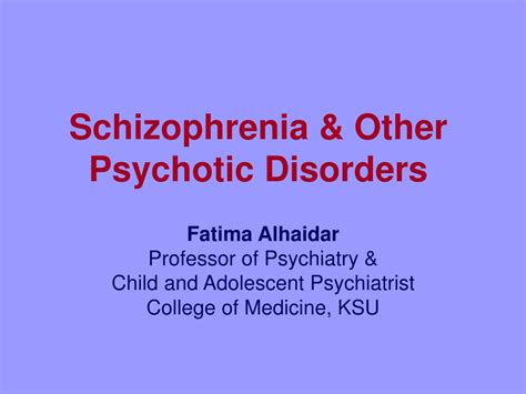 Ppt Schizophrenia And Other Psychotic Disorders Powerpoint Presentation Id 9417571