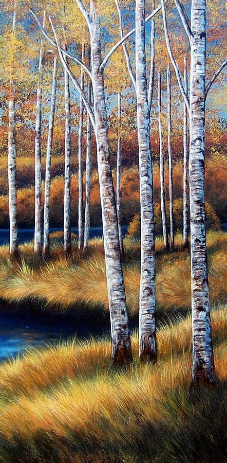 Birch Trees Painting By Glenda Stevens Fine Art America