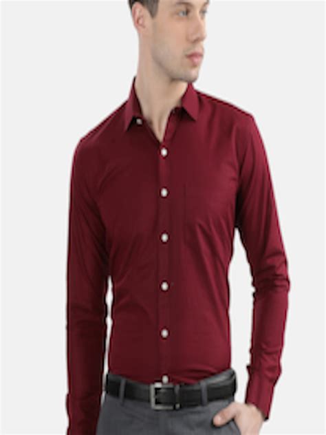 Buy V2 Value And Variety Men Maroon Formal Shirt Shirts For Men