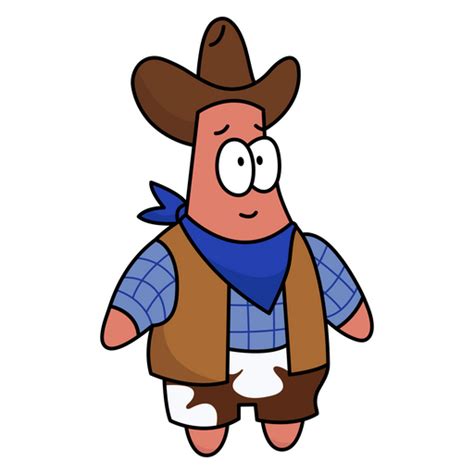 Spongebob Patrick With Cowboy Hat