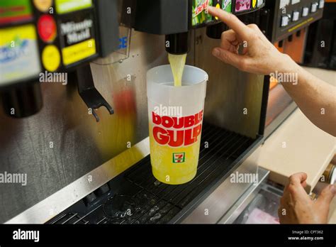 A 32 Ounce Double Gulp From A 7 Eleven Store In New York Stock Photo