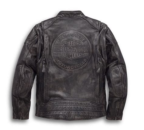 Harley Davidson Mens Dauntless Convertible Leather Jacket Leatherfine