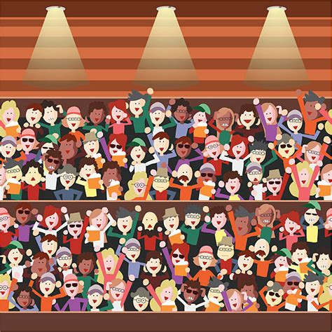 660 Cartoon Of A Cheering Crowds Stock Illustrations Royalty Free