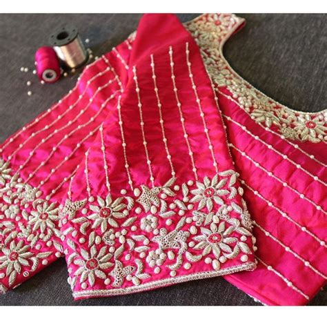 Pin By Anusha On A Easy Sewing Projects Hand Work Blouse Design