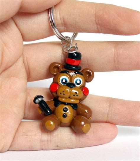 Toy Freddy Plush Polymer Clay Keychain From Five Nights At Etsy