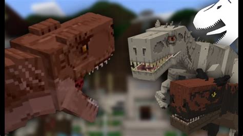 Rexy Vs Indominus Rex Jurassic World Minecraft Dlc Youtube