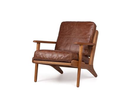 Modern club style living room armchair, classic pu leather accent chair, brown. Cushion Seats for Map Arm Chair - Tan Leather - The Modern ...