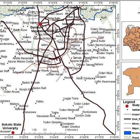 Map Showing Sokoto State University Sokoto Sokoto State Download