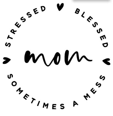 The Word Mom Written In Cursive Writing On A White Background With
