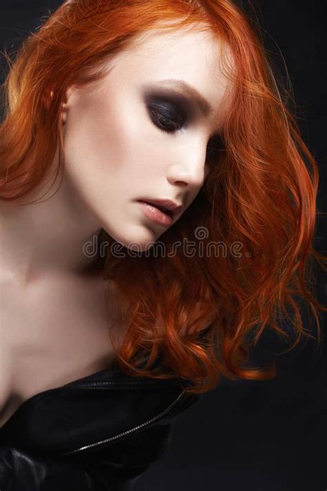 Beautiful Young Woman Red Hair Style Stock Image Image Of Lovely