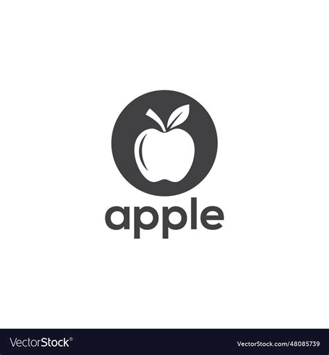 Apple Logo Royalty Free Vector Image Vectorstock