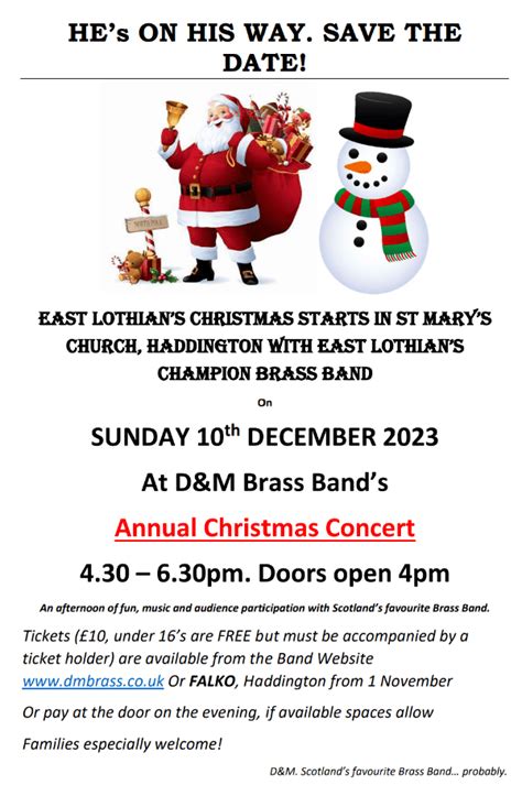 Christmas Concert Sunday Th December St Marys Church Haddington At St