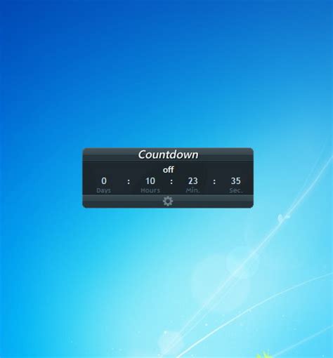 Countdown Windows Desktop Gadget