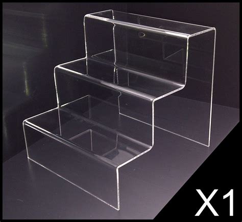 3 step acrylic display product retail display counter stand large perspex stand retail display
