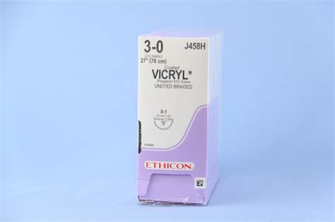 Ethicon Suture J458h 3 0 Vicryl Undyed 27 X 1 Cutting Esutures