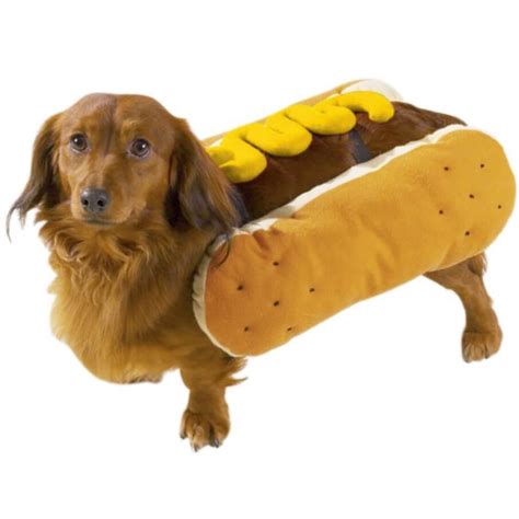 Pet Hot Dog Dress Up Costume S M L Adjustable Clothes Dachshund Puppy