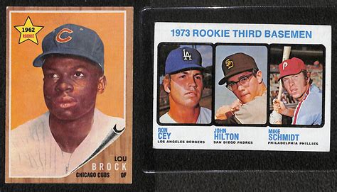 Lot Detail 1962 Topps Lou Brock Rookie Card And 1973 Topps Mike Schmidt
