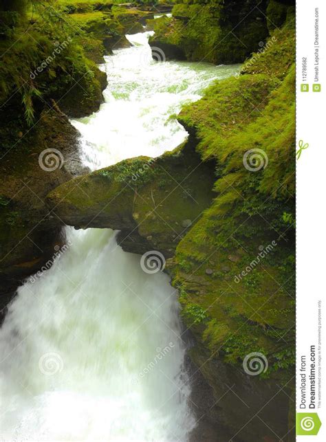 Devi S Underwater Cave Waterfalls With White Water Stock Photo Image