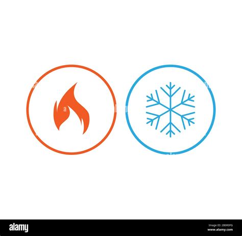 Hot Cold Icon Vector Illustration Flat Design Stock Vector Image