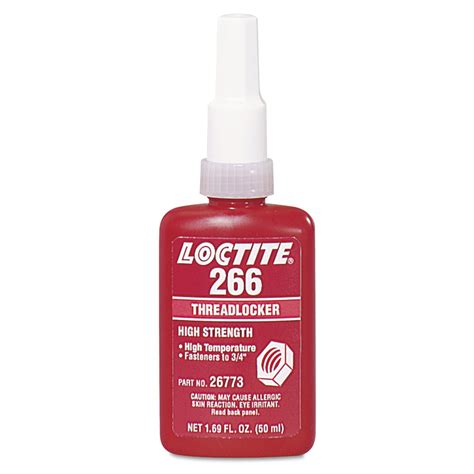 Loctite® 266 High Strengthhigh Temp Threadlocker 50 Ml Red Orange
