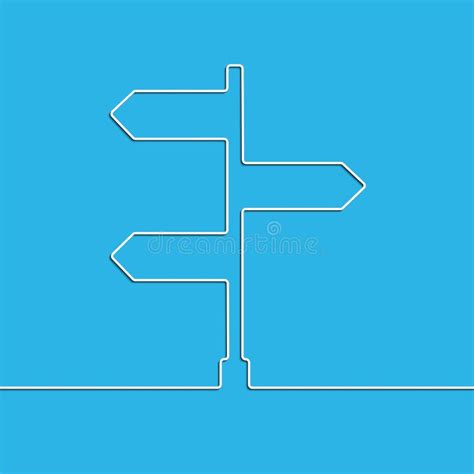 Concept Arrow Sign Choosing Direction Of The Road Stock Illustration