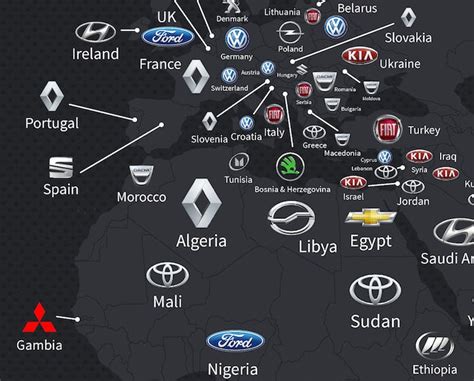 This Map Shows The Most Popular Car Brand In Every Country