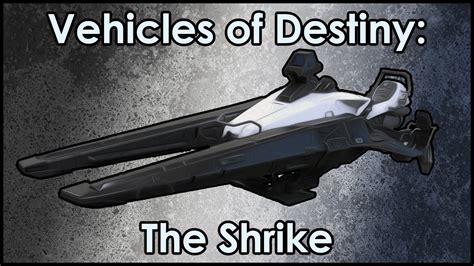 Since there are only 5 story missions, it means replaying missions over and over to unlock it. Vehicles of Destiny: The Shrike! (Destiny Drawing Board) - YouTube