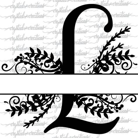 Split Monogram Letter Fancy L Svg 237 Amazing Svg File
