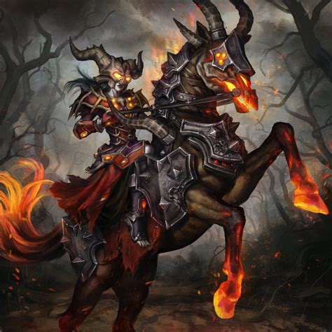 World Of Warcraft Undead Warlock Horse Fire World Of Warcraft