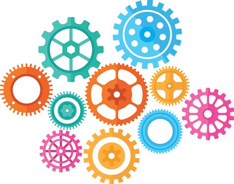 Collection Of Colorful Gears Png Pluspng