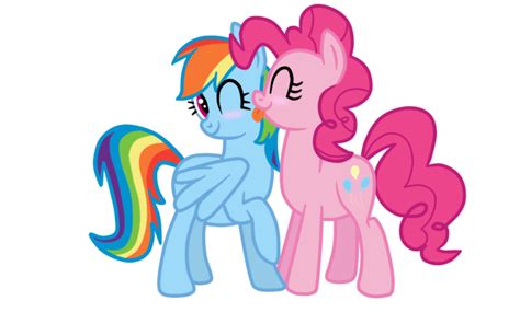 273700 Safe Artistandreamelody Pinkie Pie Rainbow Dash Blushing