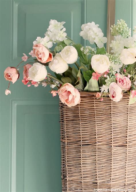 Easy Front Door Basket For Spring Hymns And Verses