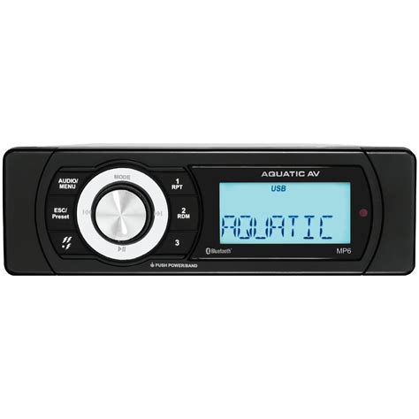 Aquatic Av Mp6 Amfm Radio Receiver Usb Port Bluetooth Shallow Mount