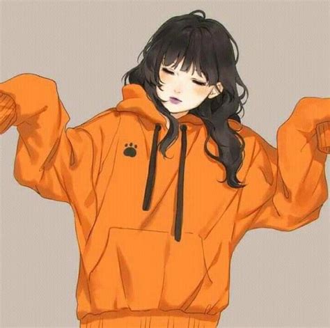 Anime Girl In Large Hoodie Anime Wallpaper Hd