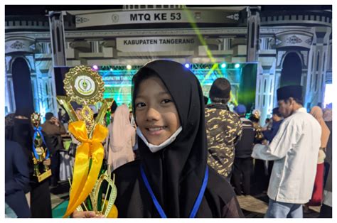 Jadi Peserta Termuda Gadis Ini Raih Juara Kedua Fahmil Quran Mtq Ke
