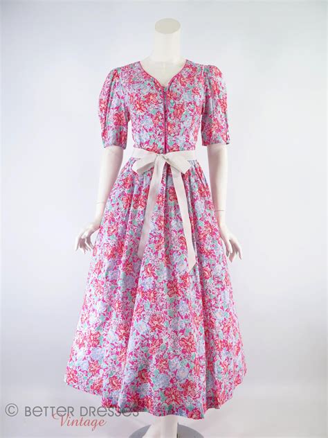 80s Laura Ashley Floral Cotton Dress Better Dresses Vintage