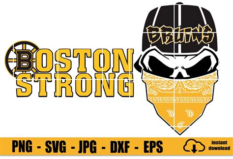 Boston Bruins Svg Bruins Skull Svg Hockey Svg Skull Svg Etsy