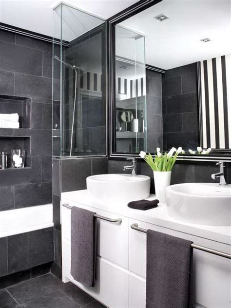 40 Dark Gray Bathroom Tile Ideas And Pictures