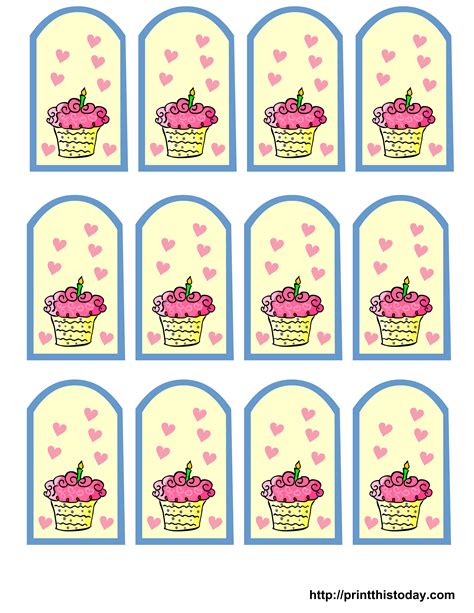 Free Printable Party Favor Tags Template