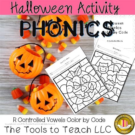 Halloween Fall Phonics Color By Code R Controlled Vowel No Prep