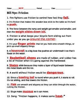 Worksheets bill nye the science guy magnetism. This 13 question worksheet with teacher answer key ...