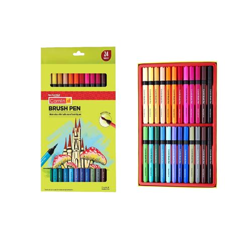Camlin Kokuyo Brush Pens 24 Shades Multicolor Stationery Guy