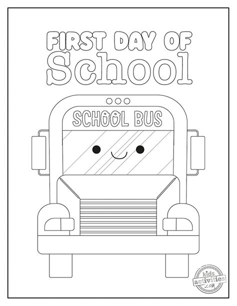 First Day Of Pre K Coloring Pages