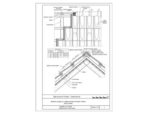 CAD PDF Detalii Tehnice Tigla Ceramica TONDACH Detaliu De Montaj Bolero
