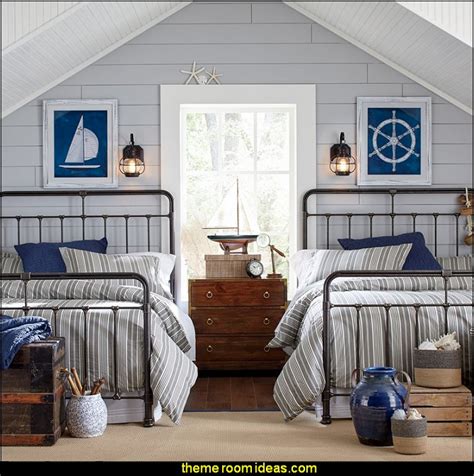 The most common cottage bedroom decor material is cotton. Decorating theme bedrooms - Maries Manor: nautical bedroom ...
