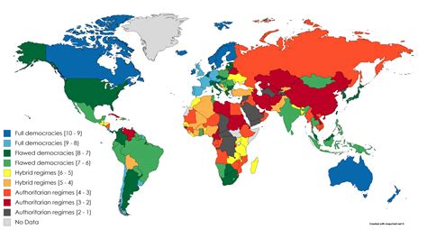 Oc 2019 Democracy Index Results Of The World Rdataisbeautiful