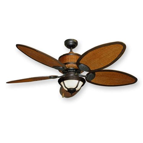 In this article we will take a look at some of your options and highlight any important points. Cane Isle Tropical Ceiling Fan w/ Light - 52" Real Rattan ...
