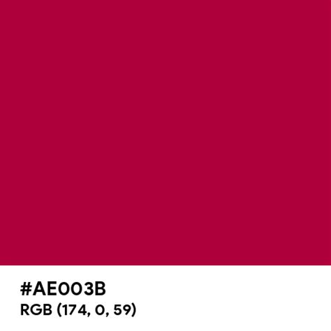 Passion Color Hex Code Is Ae003b