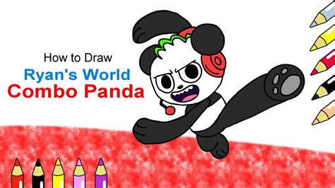 How To Draw Combo Panda From Ryans World Easy Little Drawing Step By