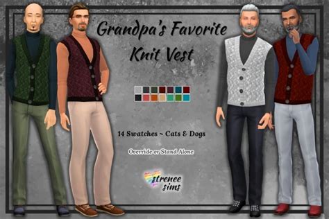 Cats And Dogs Mens Sweater Vests At Strenee Sims Sims 4 Updates